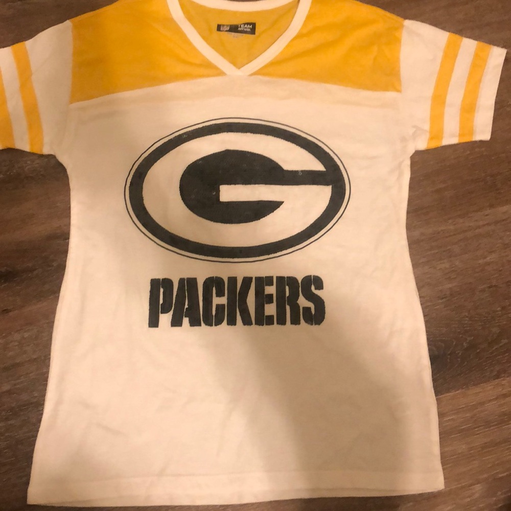 green sequined tshirt from NFL